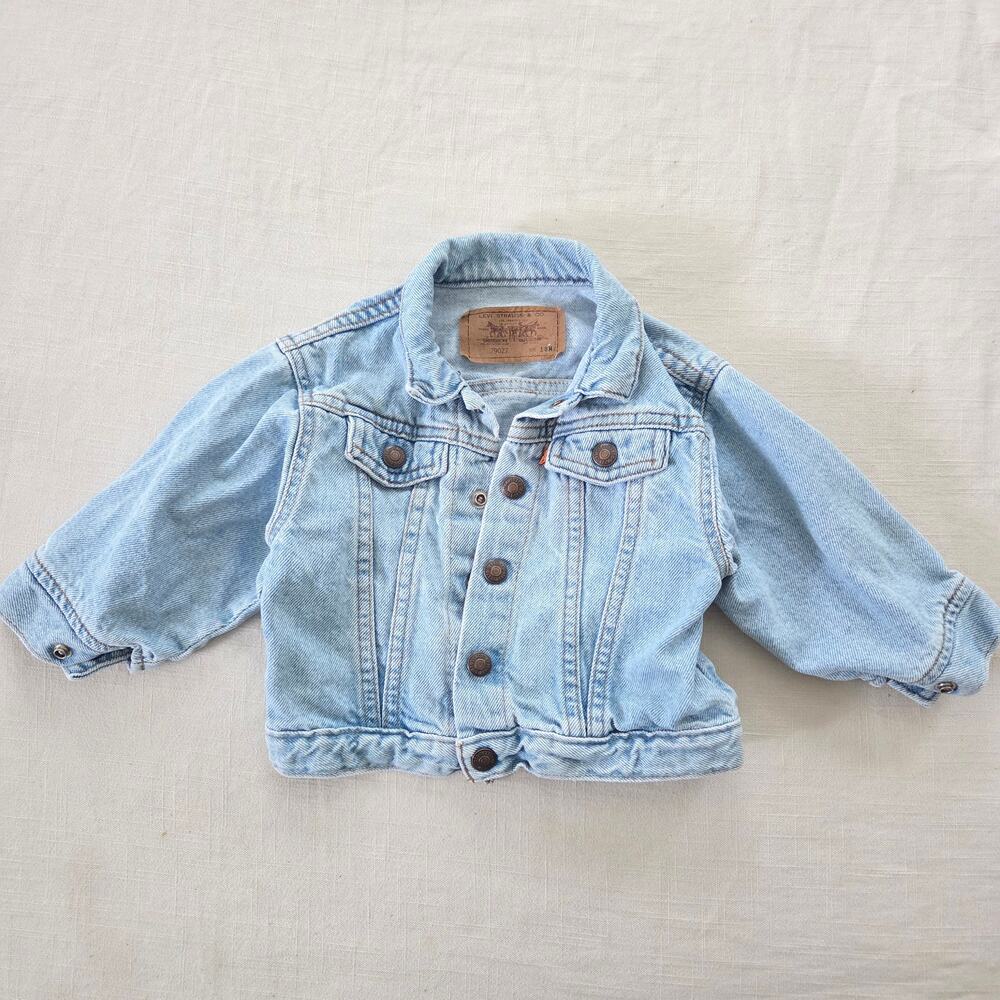 Vintage Levi's Trucker Jean Jacket Orange Tab 18 months